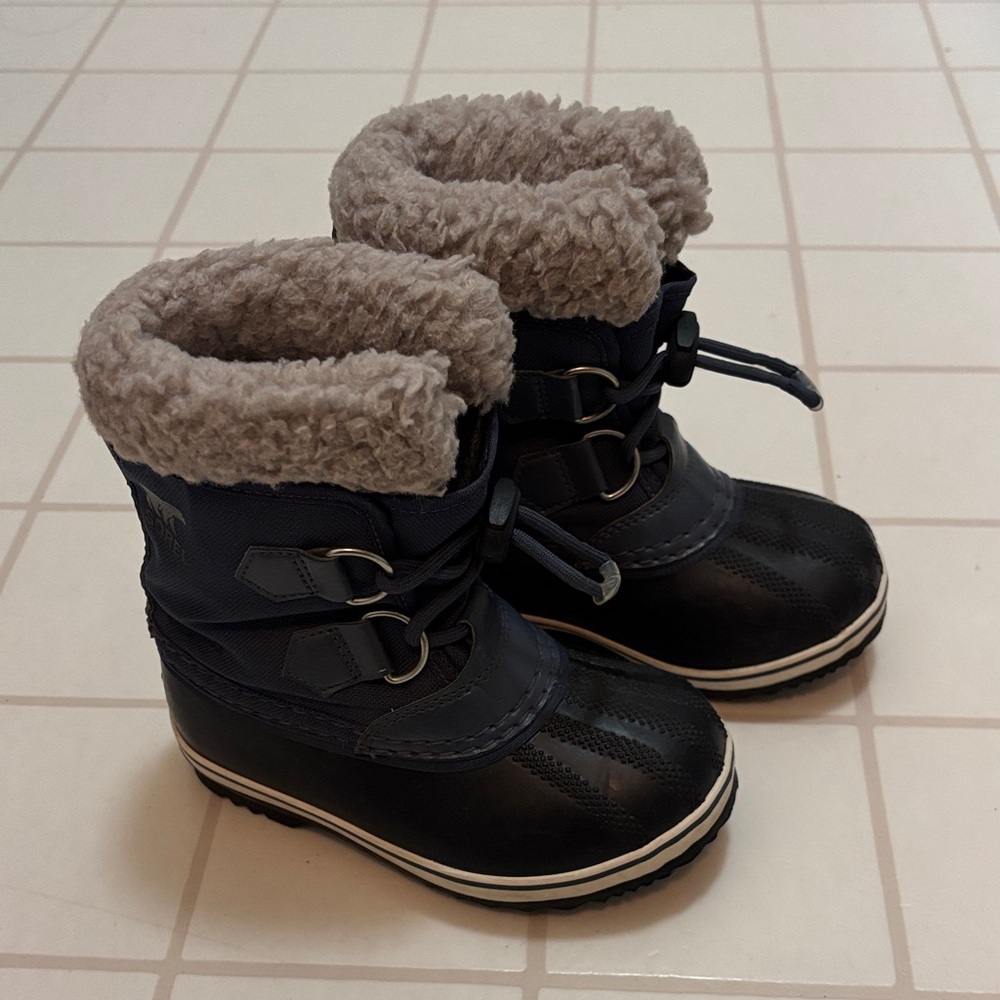 Sorel Kids Yoot Pac Waterproof Snow Boots - Navy and Black